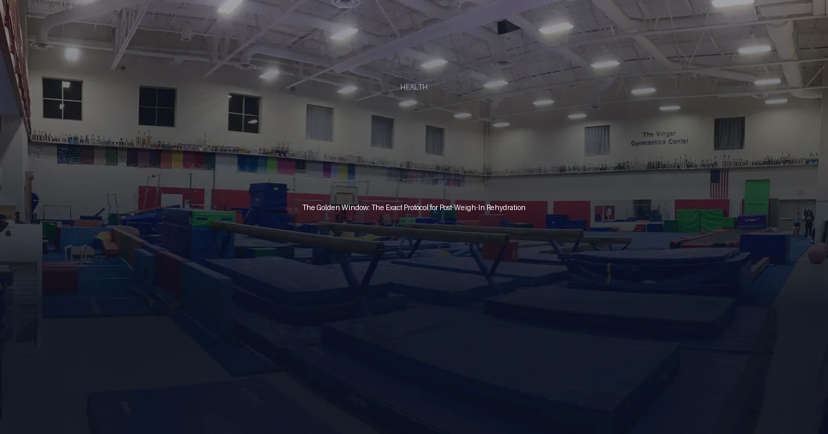 The Golden Window: The Exact Protocol for Post-Weigh-In Rehydration